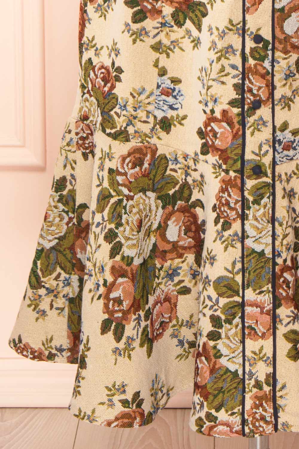 Lonnie Long Jacquard Dress w/ Tie Straps | Boutique 1861 bottom