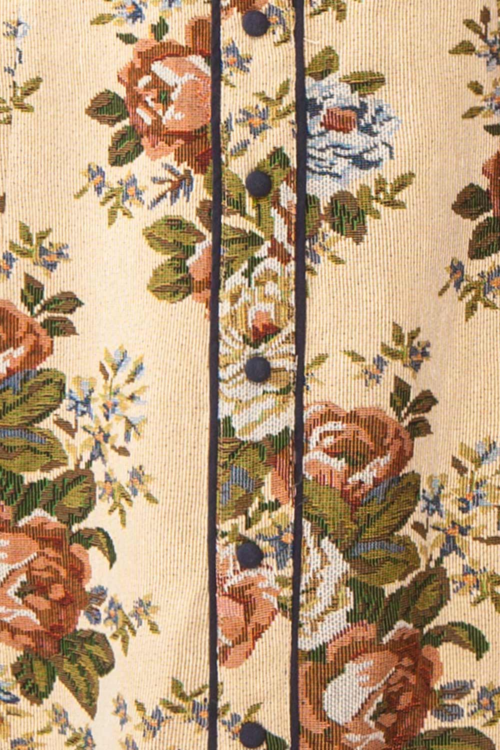 Lonnie Long Jacquard Dress w/ Tie Straps | Boutique 1861 fabric