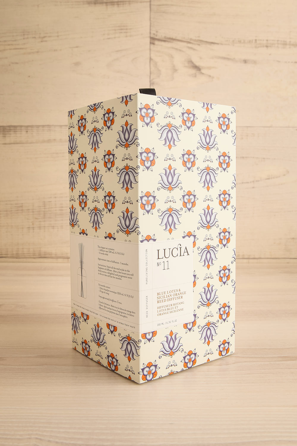 Blue Lotus and Sicilian Orange Reed Diffuser by Lucia | Maison garçonne box
