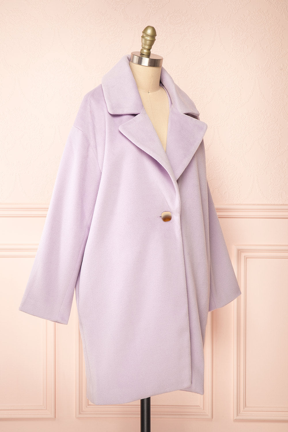 Louanne Lilac Felt Coat | Boutique 1861 side view