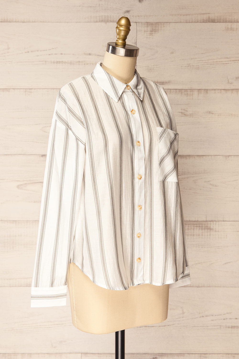 Loubinette Oversized Striped Shirt | La petite garçonne side view