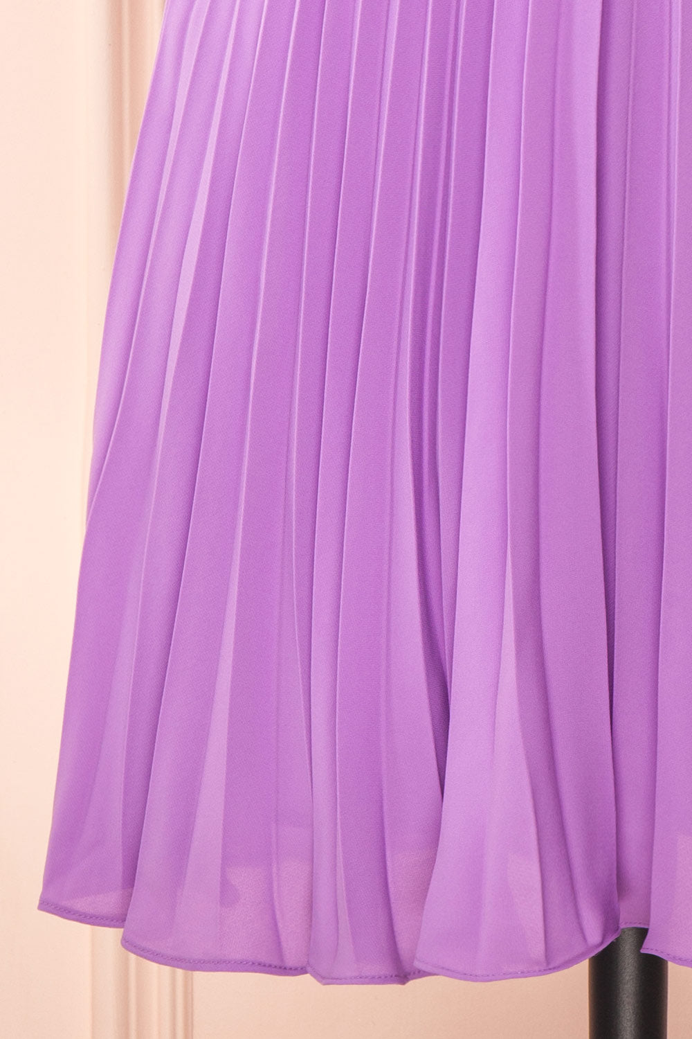 Loubna Short Purple Pleated Dress | Boutique 1861 bottom