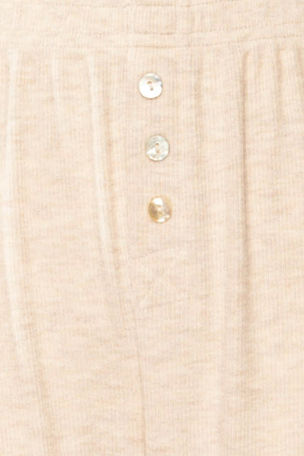 Louisa Beige Ribbed Pyjama Jogger Pants | La petite garçonne fabric