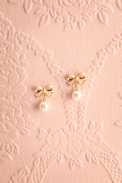 Loveline Bow Earrings w/ Pearls | Boutique 1861 view