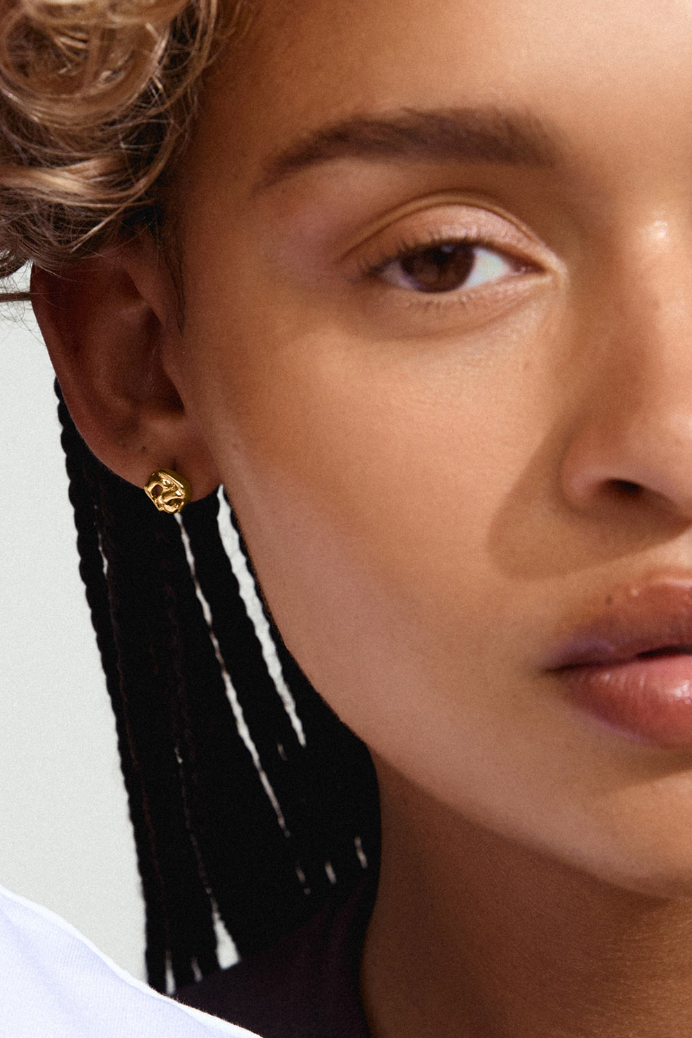 Lucai Gold Organic Stud Earrings | La petite garçonne