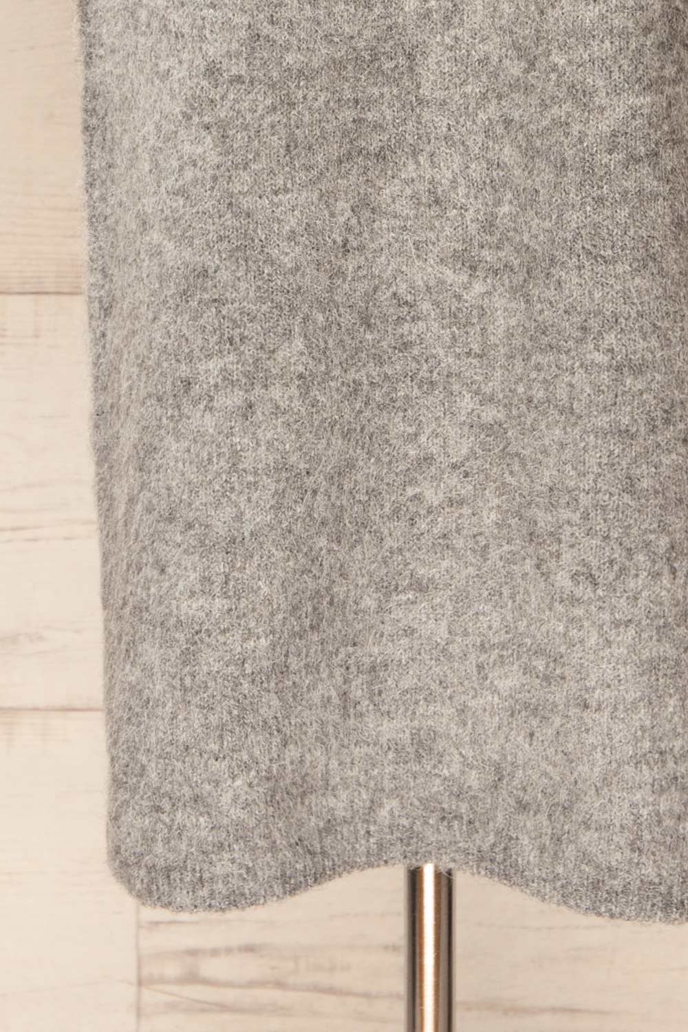 Lucienne Grey Midi Fuzzy Knit Dress | La petite garçonne bottom