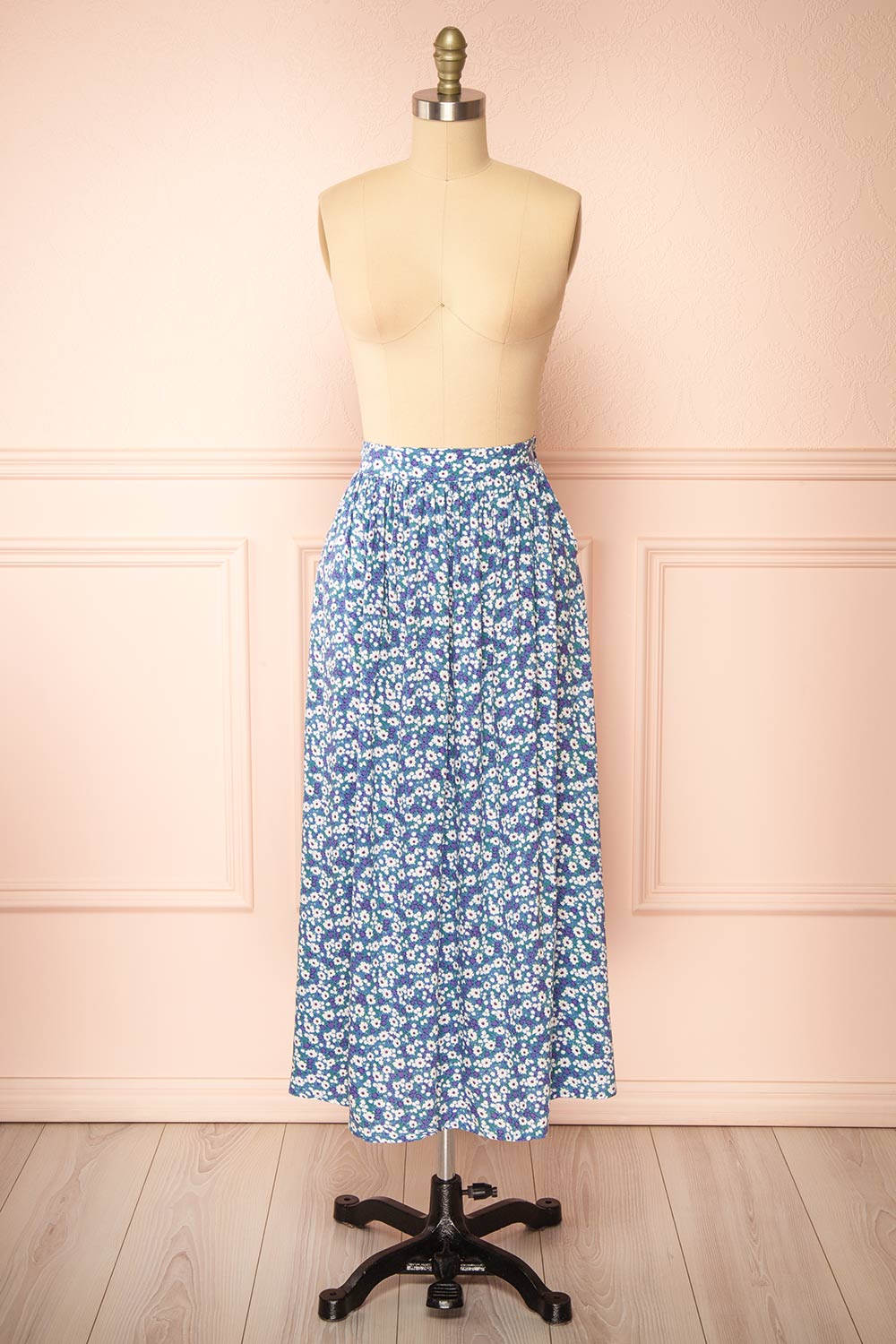 Luny Long Floral Skirt w/ Pockets | Boutique 1861 front view