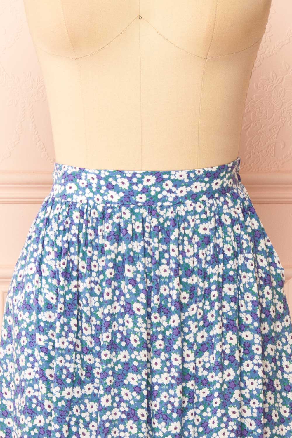 Luny Long Floral Skirt w/ Pockets | Boutique 1861 front