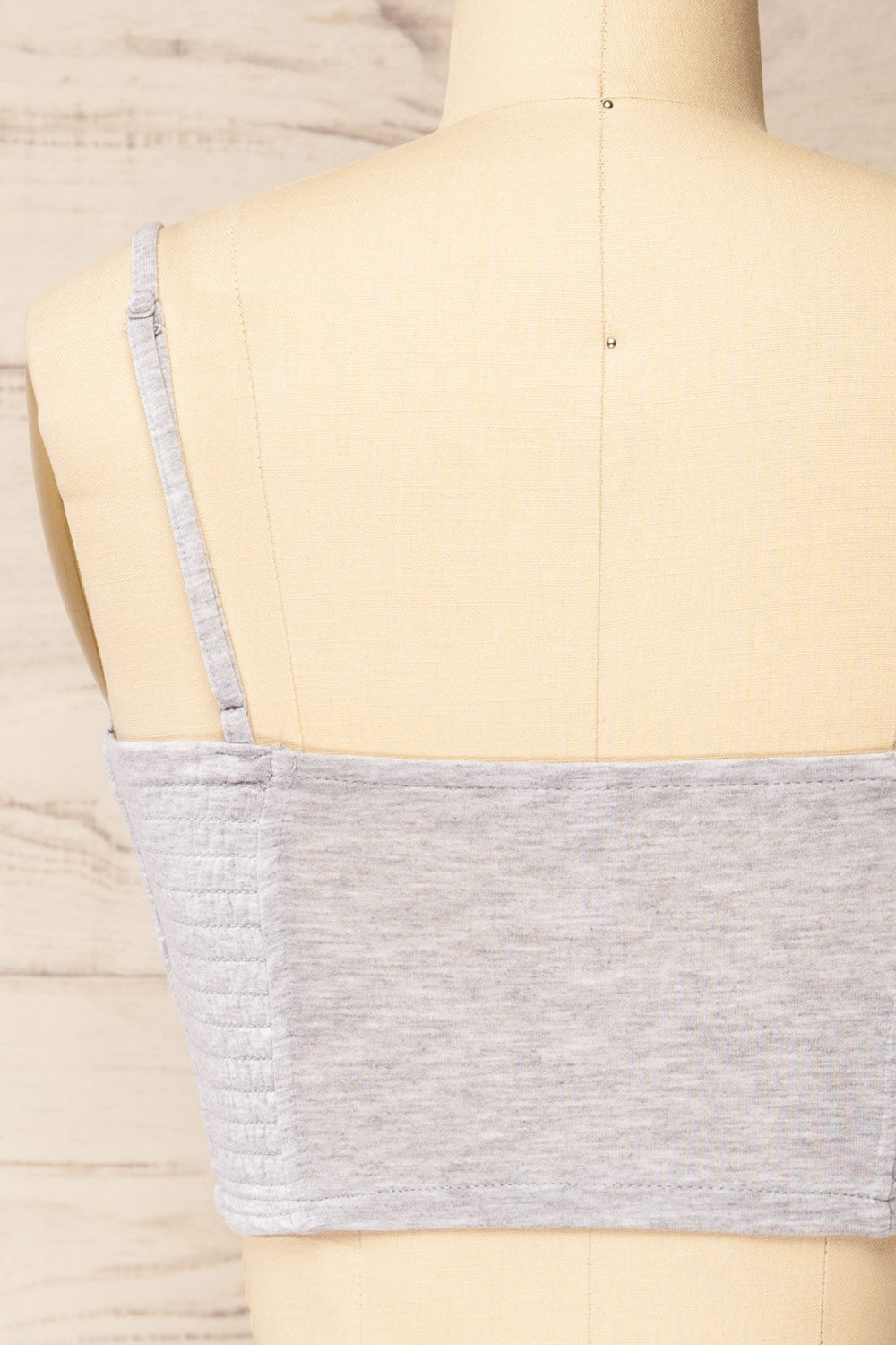 Lustleigh Grey Cropped Ruched Camisole | La petite garçonne back