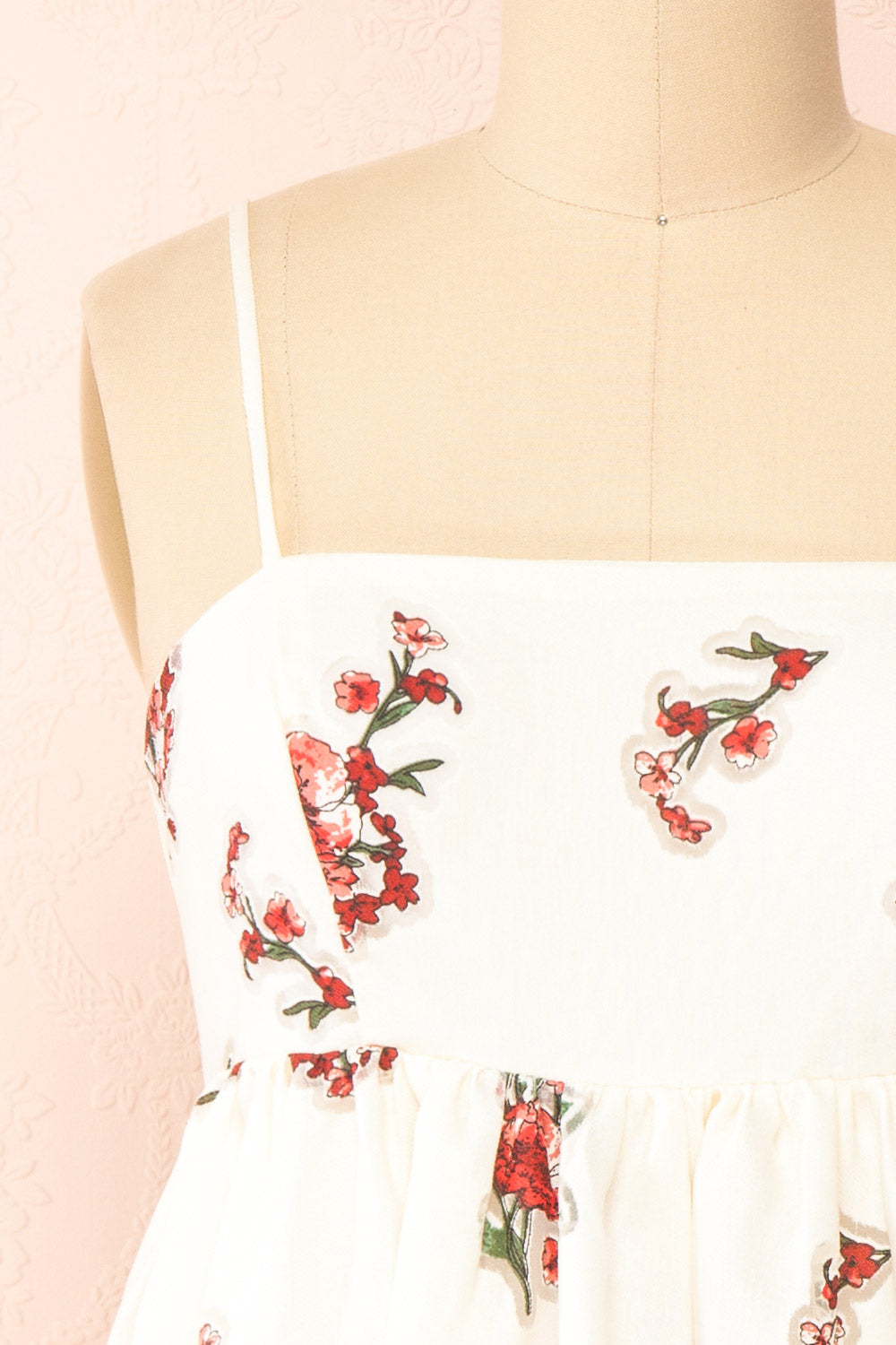 Lyra Short Floral Babydoll Dress | Boutique 1861 front close-up