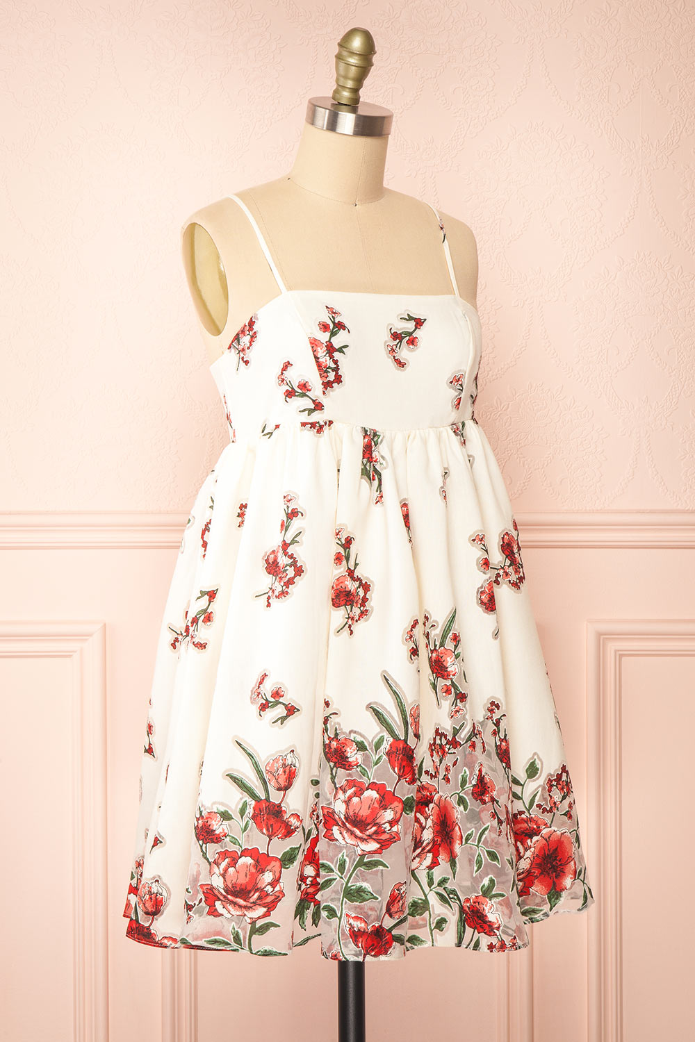 Lyra Short Floral Babydoll Dress | Boutique 1861 side view