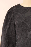 Lyrilla Short Loose Embroidered Black Dress | Boutique 1861 front close-up