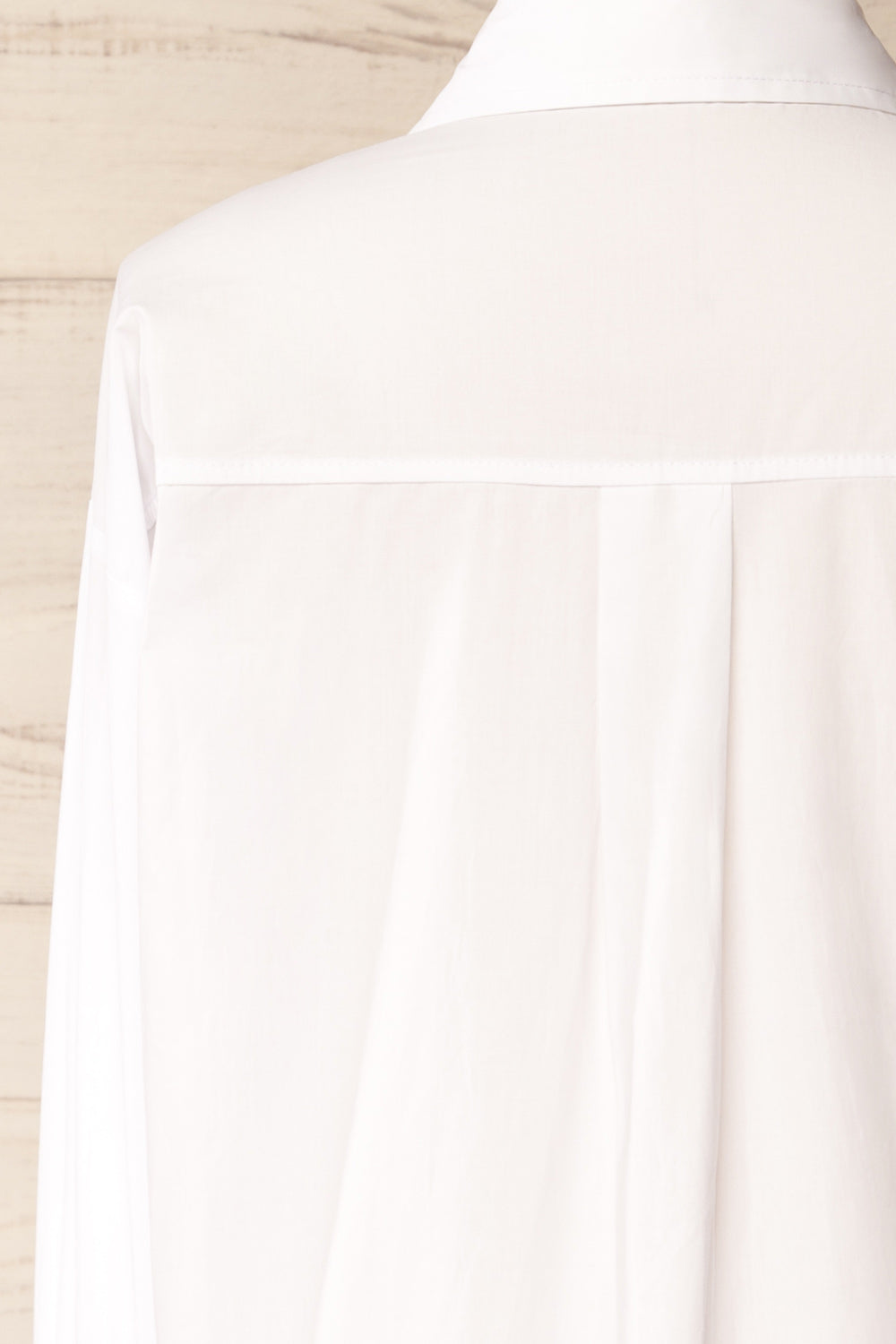 Machiko White Shirt | La petite garçonne back close-up