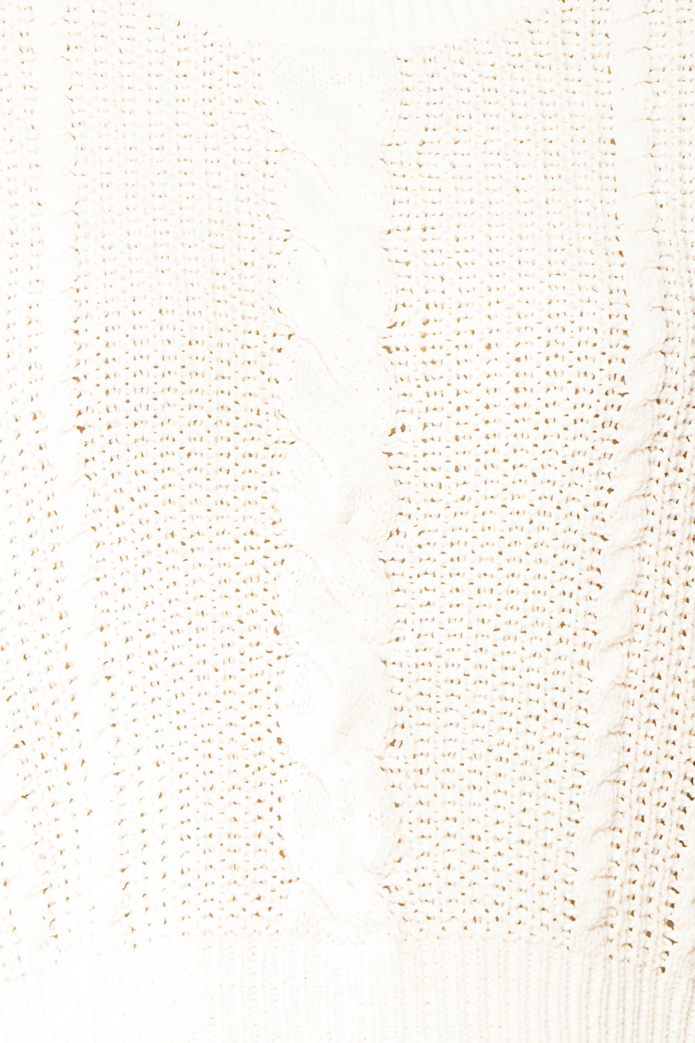 Madeleine Ivory Cropped Cable Knit Sweater | Boutique 1861 fabric 