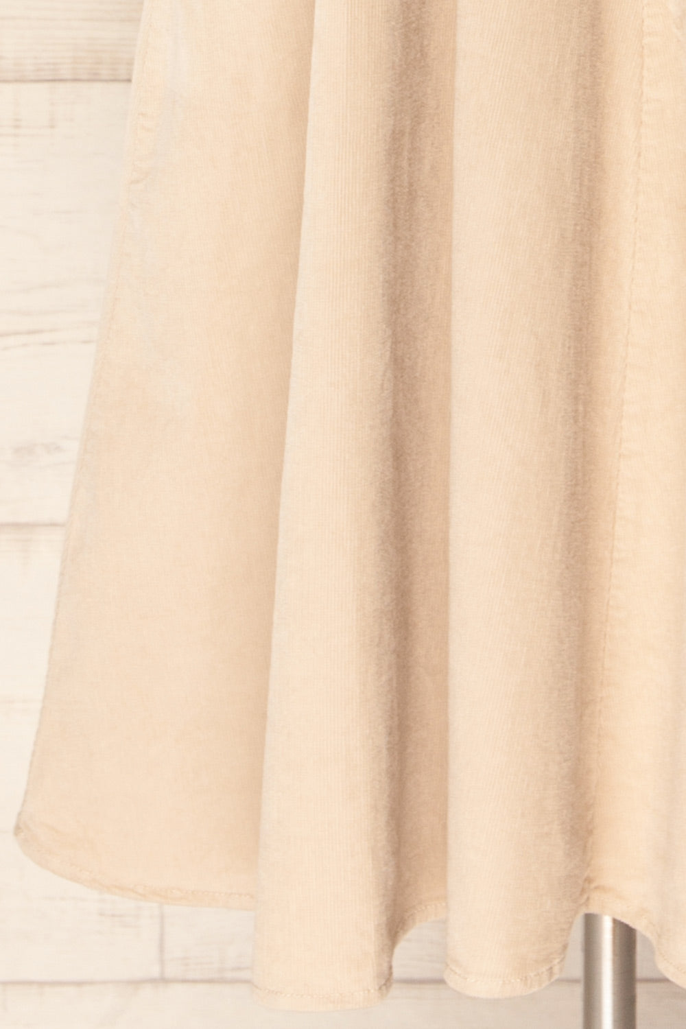 Madera Beige Corduroy Midi Dress | La petite garçonne bottom