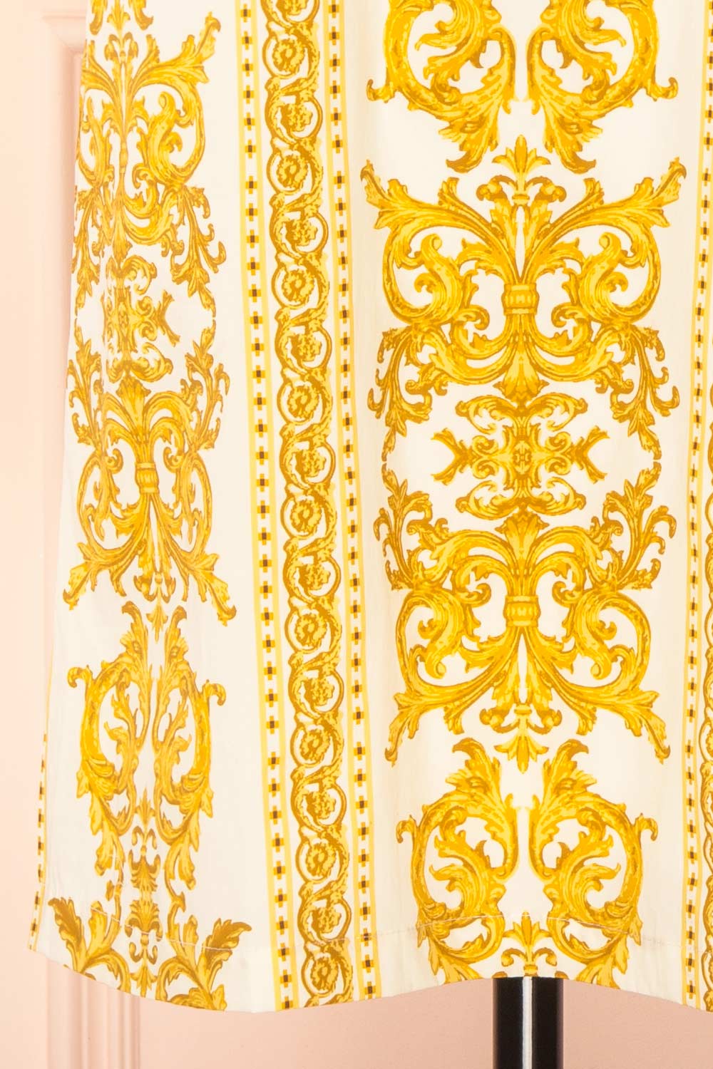 Madge Short Straight Dress with Baroque Print | Boutique 1861 bottom