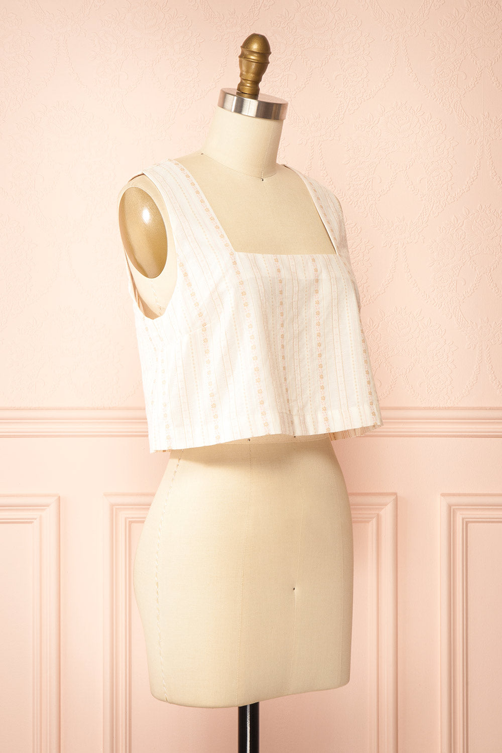 Madiha Cropped Patterned Top | Boutique 1861 side view