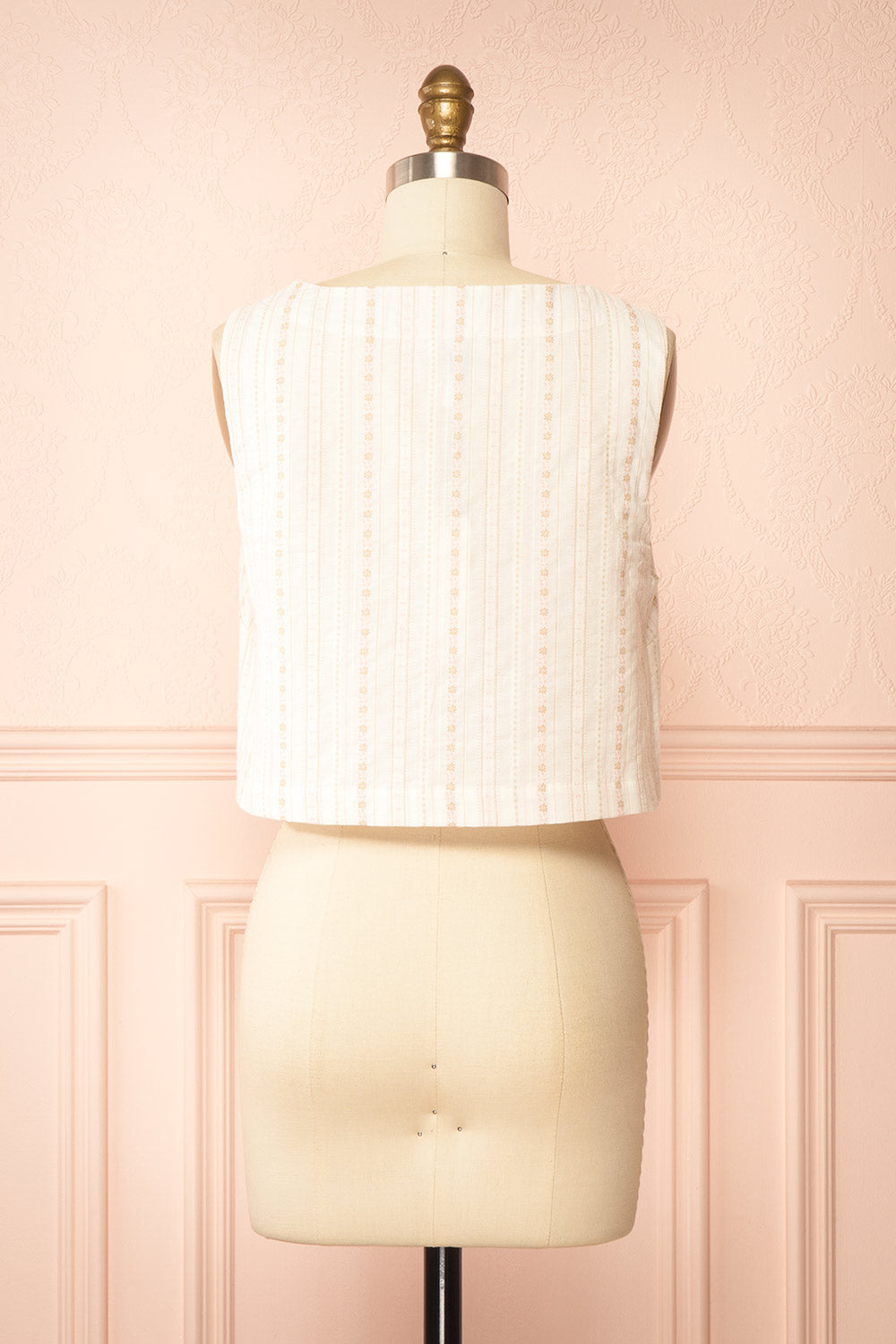 Madiha Cropped Patterned Top | Boutique 1861 back view