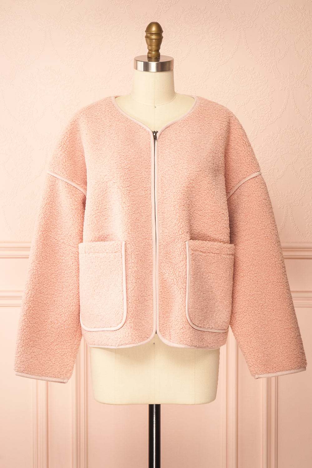 Madja Pink Oversize Curly Jacket | Boutique 1861 front view