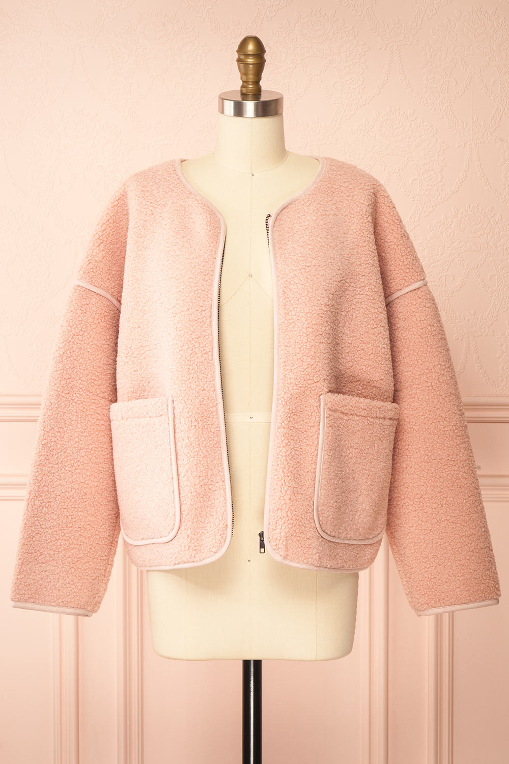 Madja Pink Oversize Curly Jacket | Boutique 1861 open view