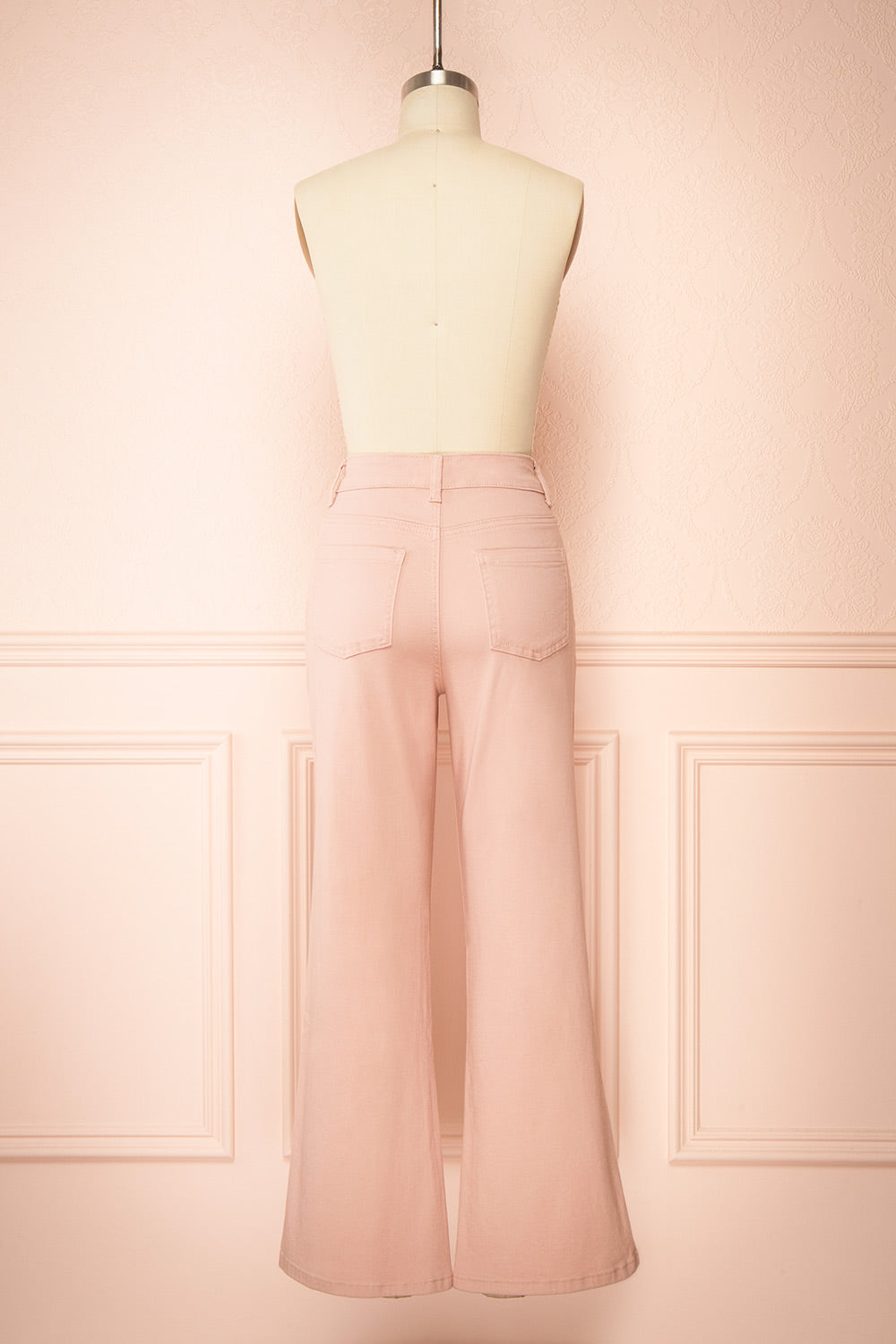 Madoka Pink High-Waisted Denim Pants | Boutique 1861 back view