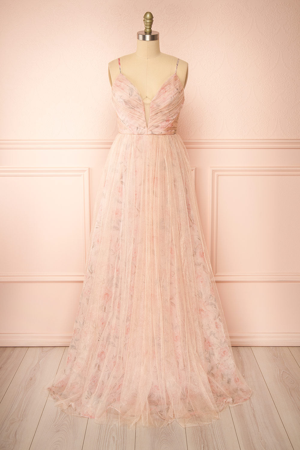 Majah Blush Maxi Floral Tulle Dress | Boutique 1861 Majah Blush Maxi Floral Tulle Dress | Boutique 1861
