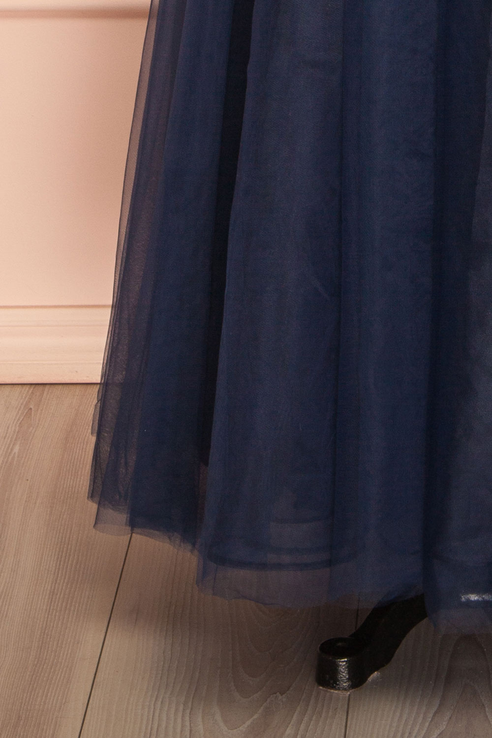 Makoto Navy Maxi Strapless A-Line Dress | Boutique 1861 bottom left view