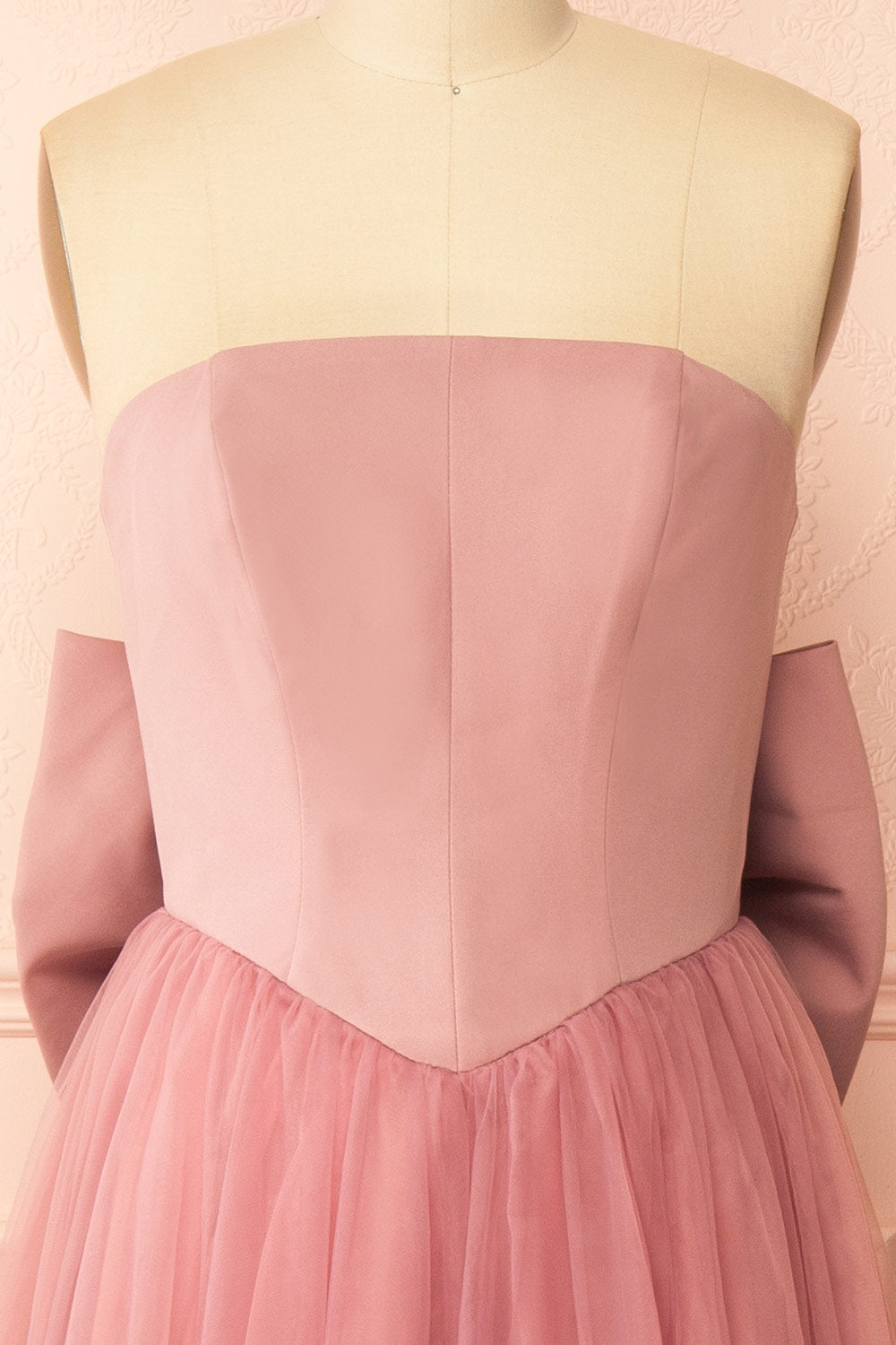 Makoto Pink Maxi Strapless A-Line Dress | Boutique 1861 front view