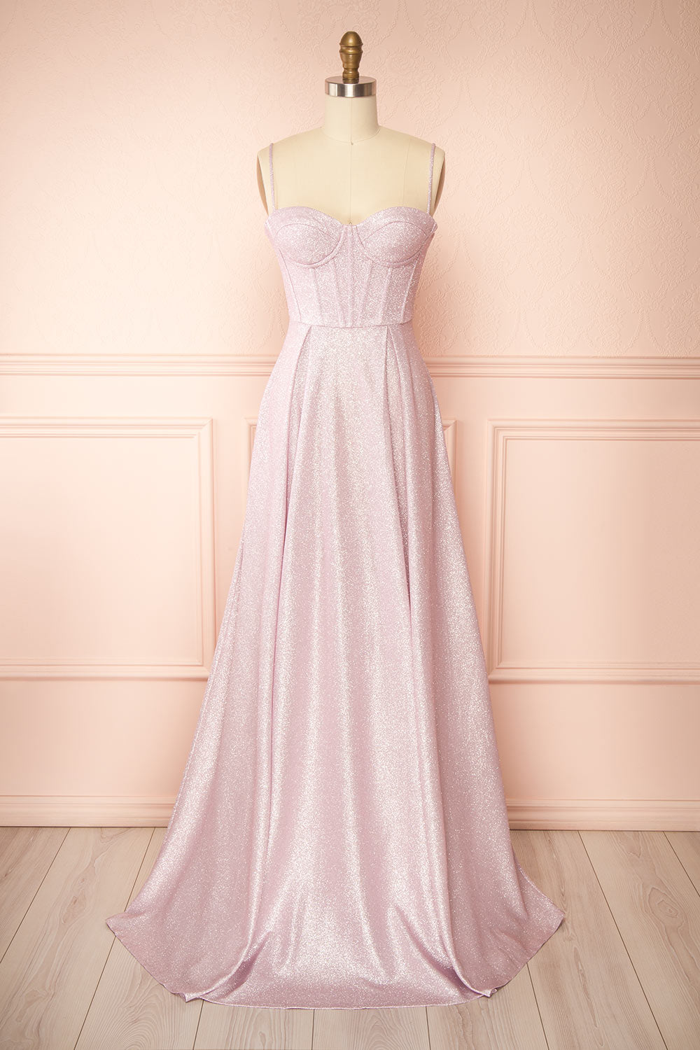 Malie Sparkly Pink Corset Maxi Dress | Boutique 1861 Malie Sparkly Pink Corset Maxi Dress | Boutique 1861