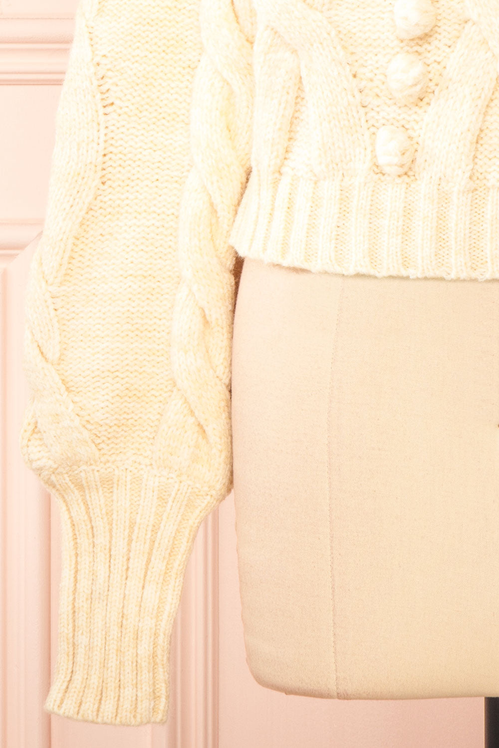 Maloune Beige Sweater w/ Pompoms | Boutique 1861 bottom