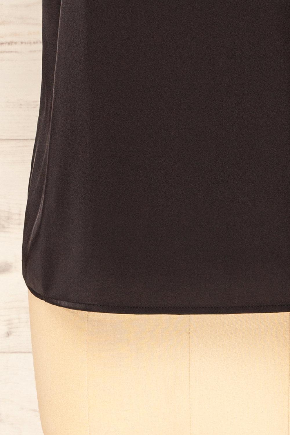 Manaus Black Satin Tank Top | La petite garçonne bottom