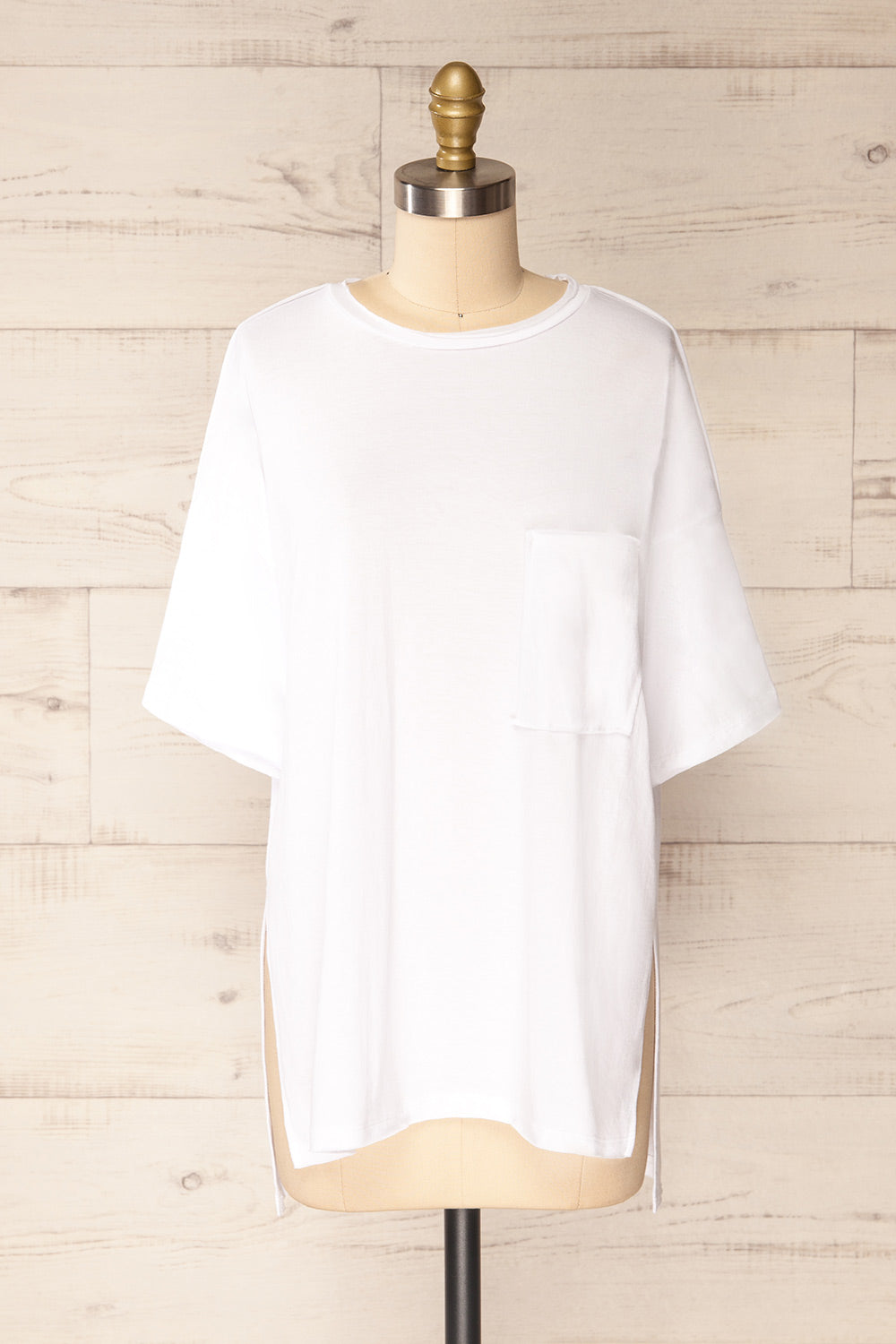 Manila White Crew Neck Oversized T-Shirt | La petite garçonne