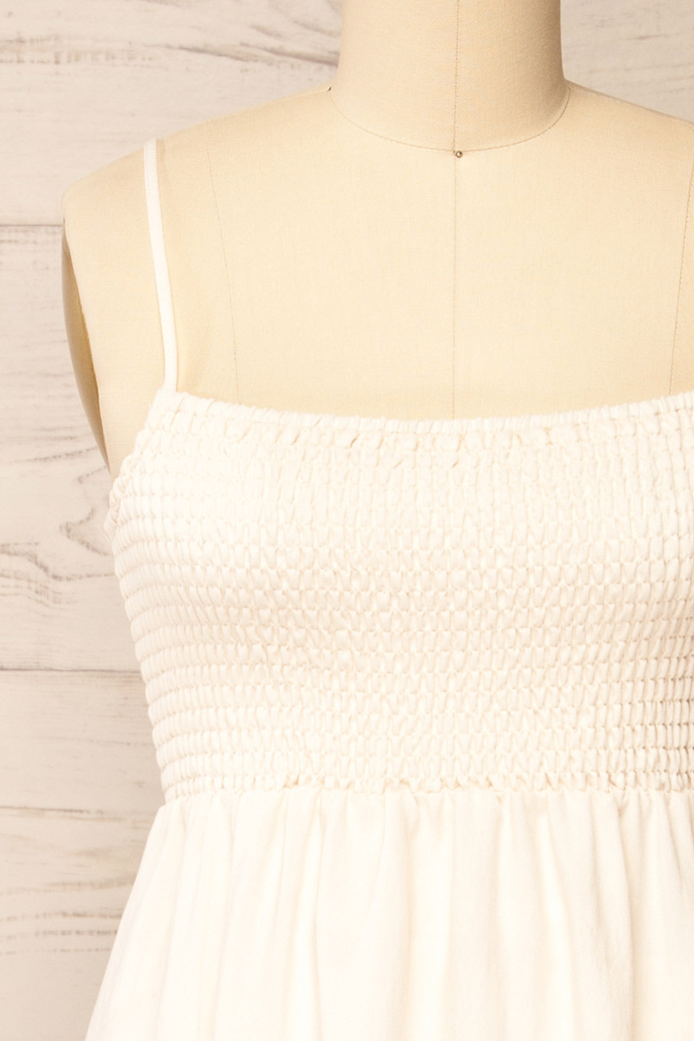 Maonica Long Ivory Dress w/ Empire Waist | La petite garçonne front