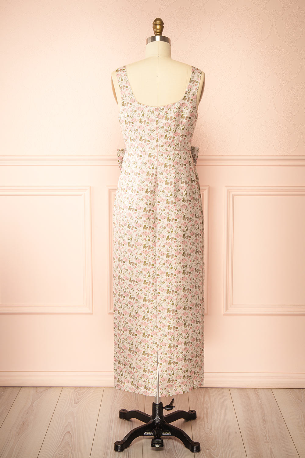 Maram Long Floral Dress with Bow | Boutique 1861 back view