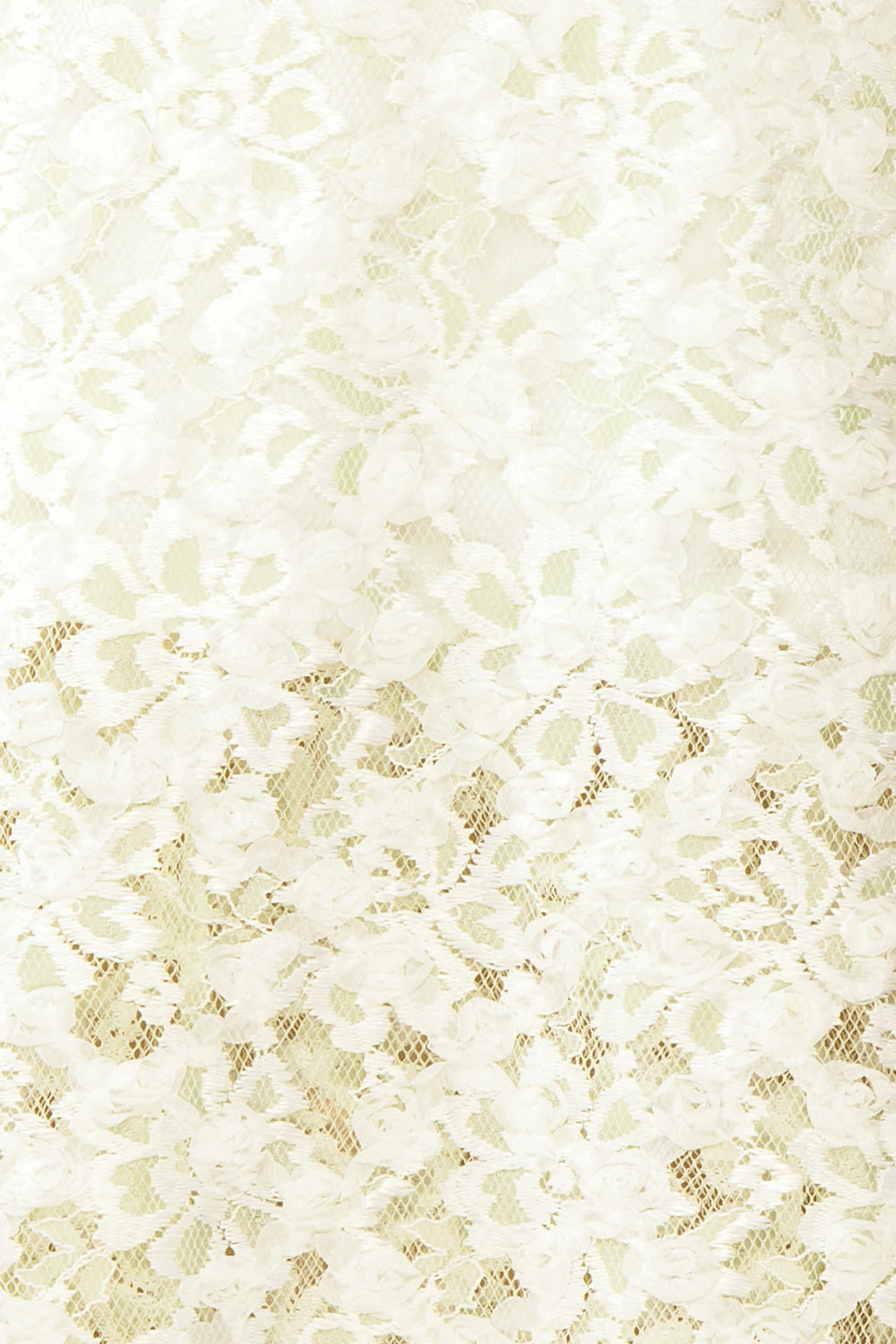 Marania White & Green Long Floral Lace Dress | Boudoir 1861  fabric 