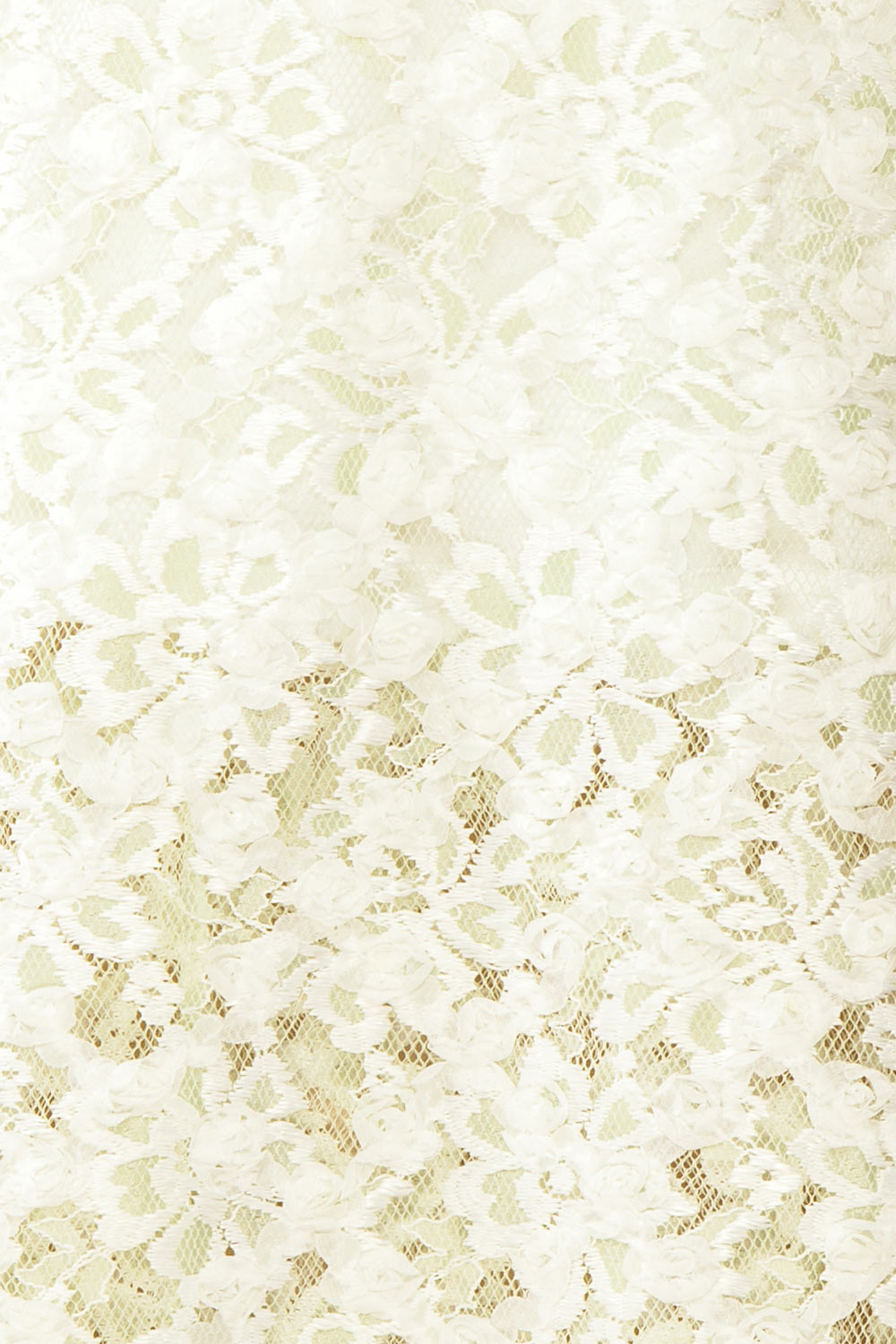 Marania White & Green Long Floral Lace Dress | Boudoir 1861 fabric