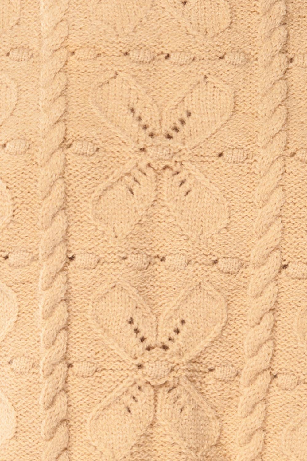 Mareeba Beige Oversized Knit Vest | La petite garçonne fabric