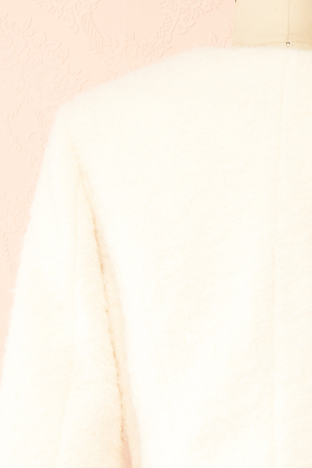 Mariama Fuzzy White Jacket with Squared Neckline | Boutique 1861 back