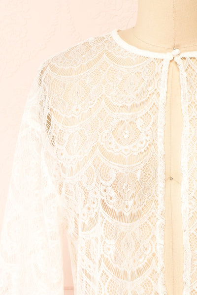 Marigolde Short White Lace Bolero | Boudoir 1861 front