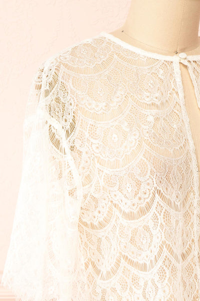 Marigolde Short White Lace Bolero | Boudoir 1861 side
