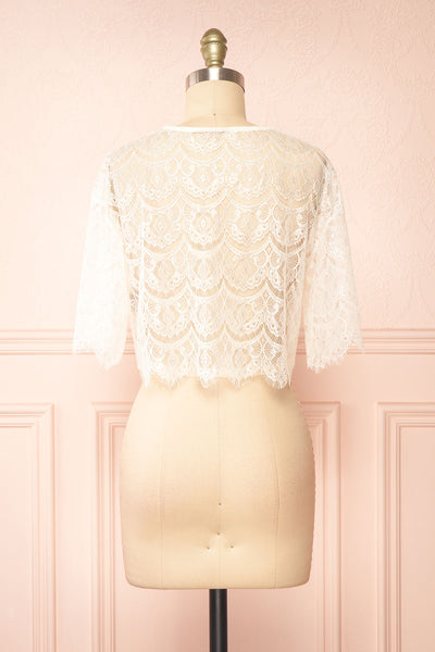 Marigolde Short White Lace Bolero | Boudoir 1861 back view
