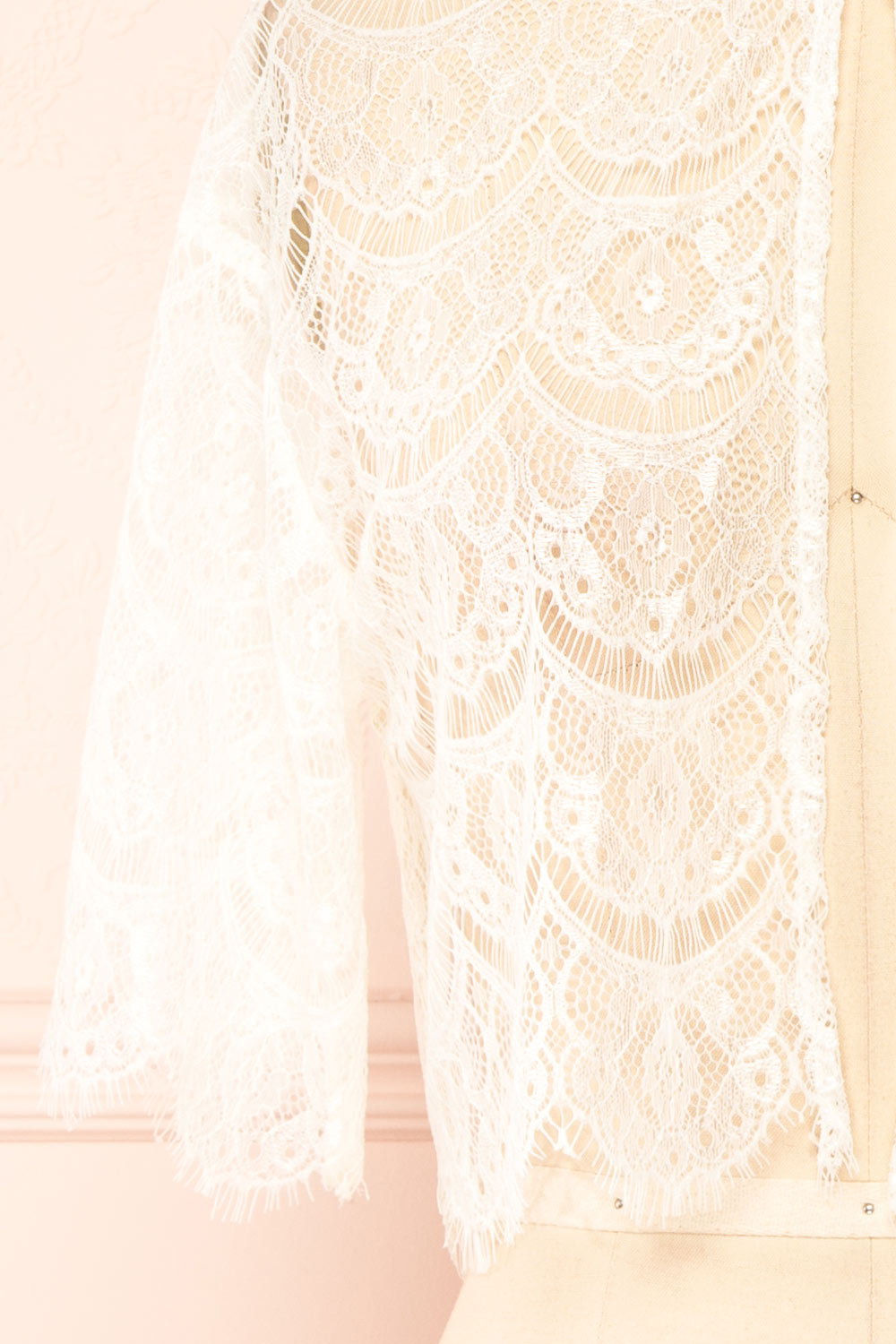 Marigolde Short White Lace Bolero | Boudoir 1861 bottom