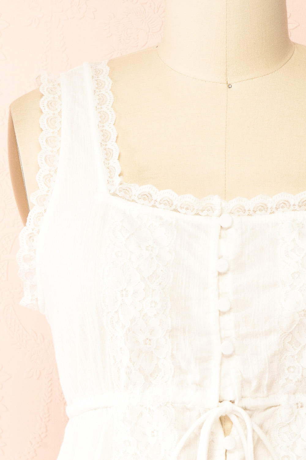 Mariko Ivory Button-Up Top | Boutique 1861 front