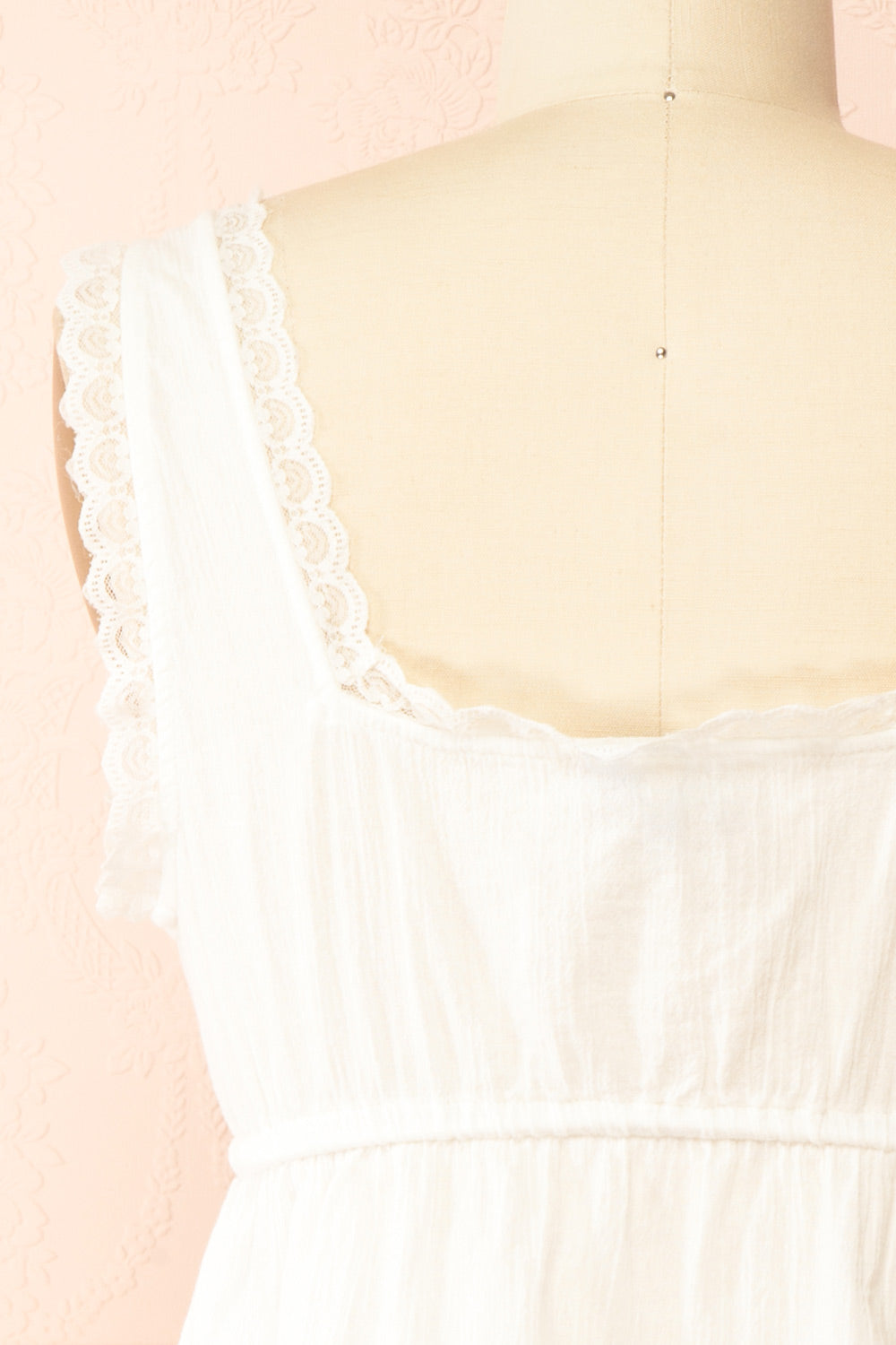 Mariko Ivory Button-Up Top | Boutique 1861 back