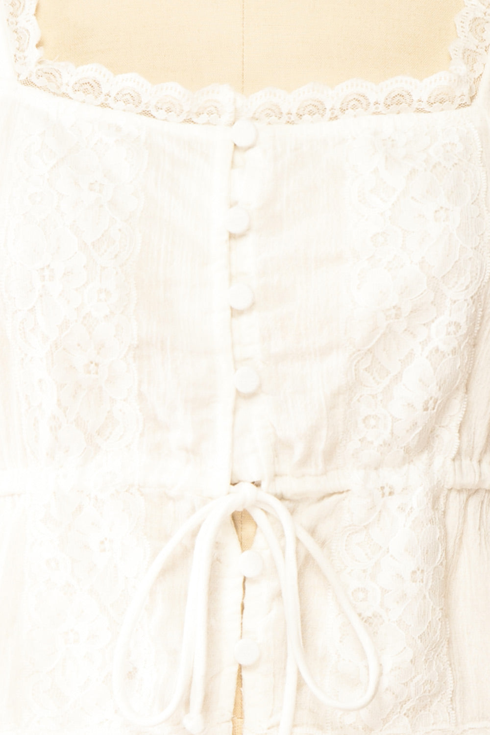 Mariko Ivory Button-Up Top | Boutique 1861 fabric