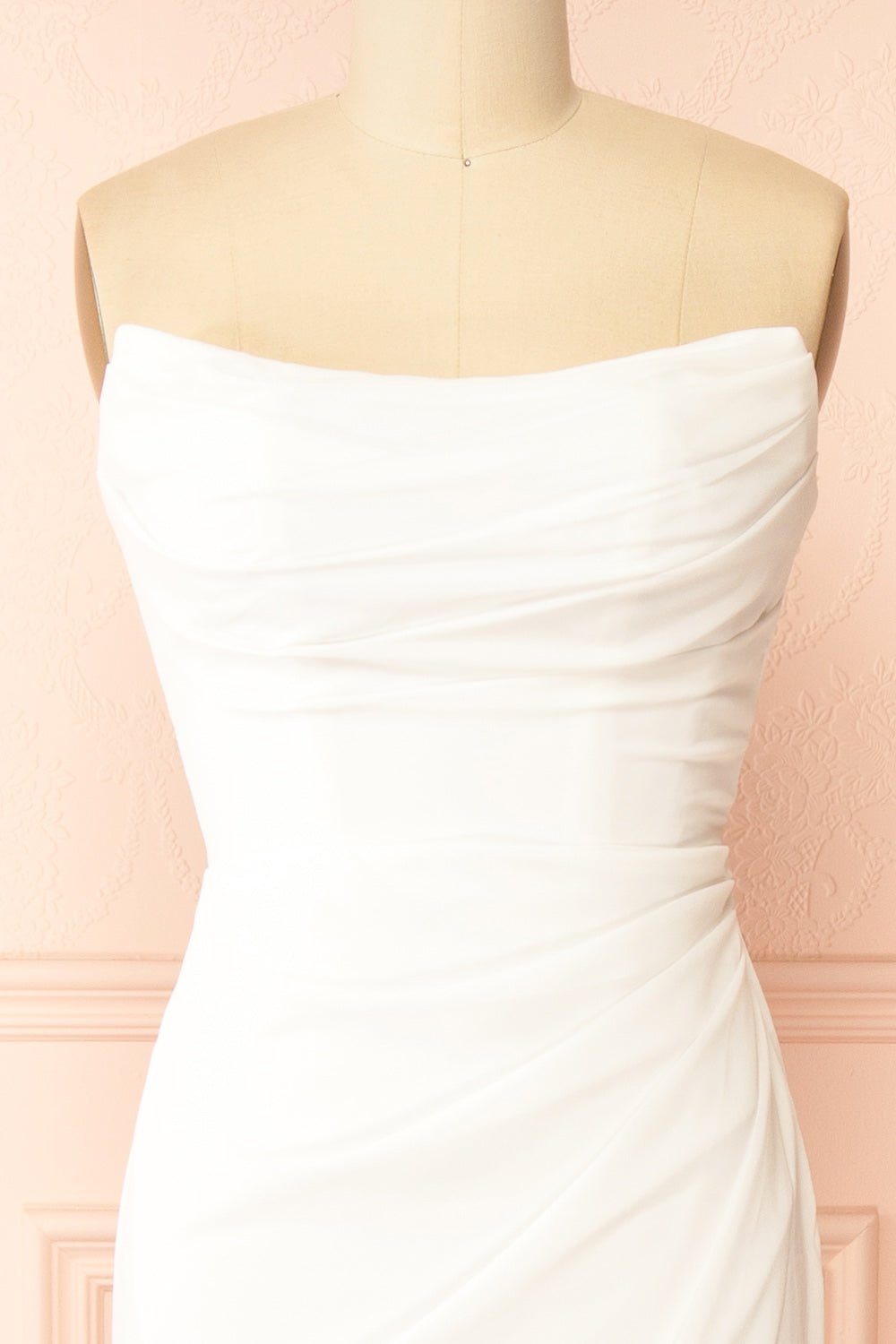 Marilia Bridal Mermaid Draped Chiffon Dress with Scarf | Boutique 1861 front