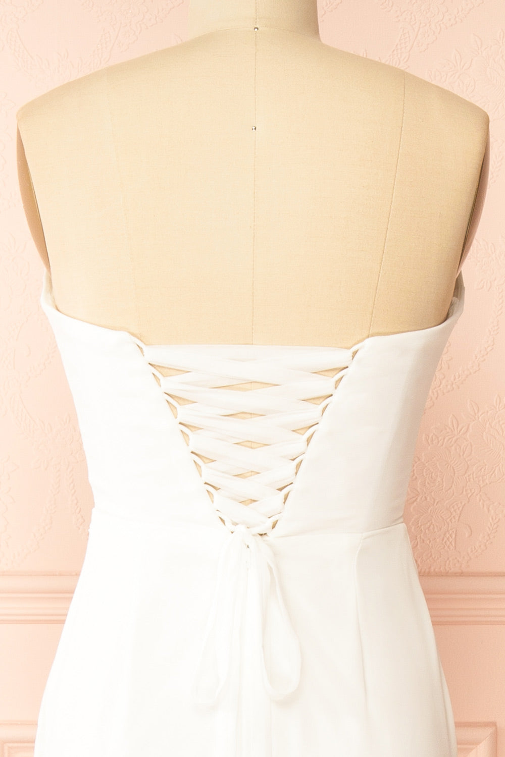 Marilia Bridal Mermaid Draped Chiffon Dress with Scarf | Boutique 1861 back