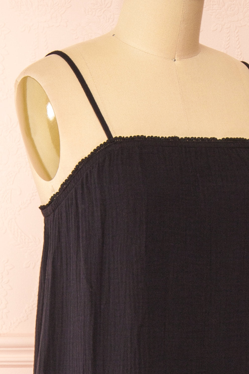 Marinet Black Long Loose-Fitted Dress | Boutique 1861 side