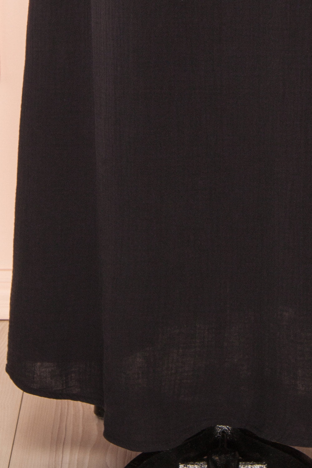 Marinet Black Long Loose-Fitted Dress | Boutique 1861 bottom