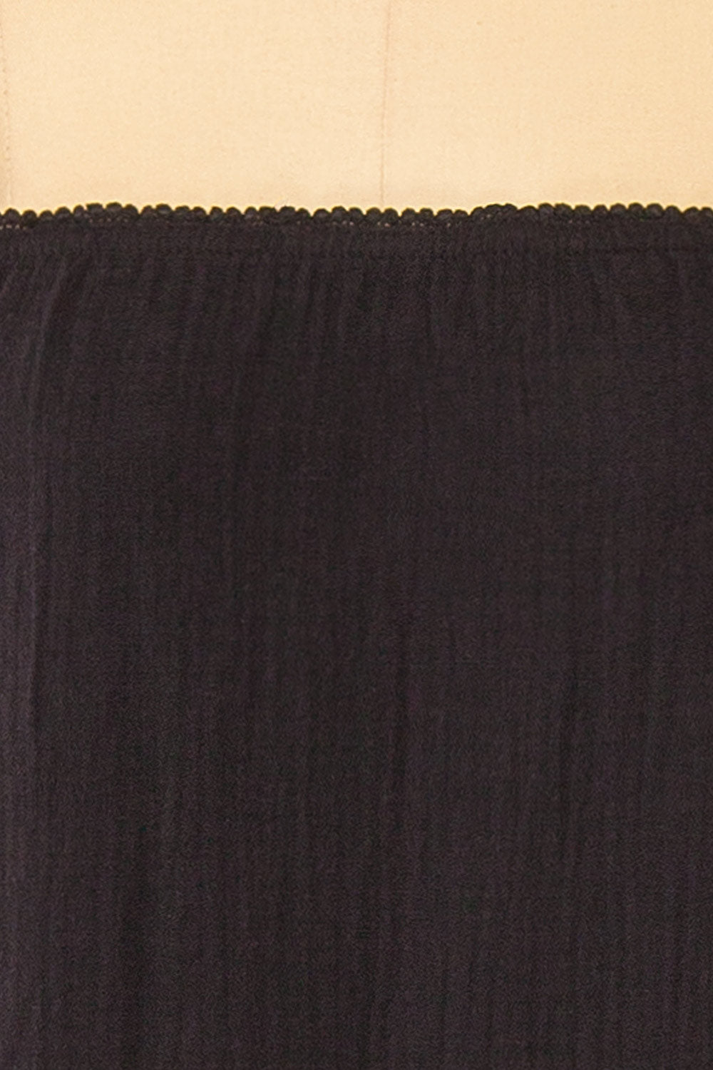 Marinet Black Long Loose-Fitted Dress | Boutique 1861 fabric